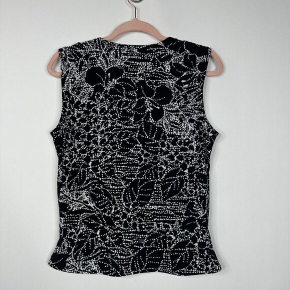 NWT White House Black Market Sleeveless Banded Top Lilly Droplet Medium #WHBM3 - Picture 3 of 10